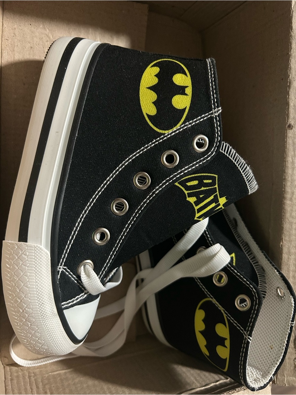Batman Black & Yellow High Top Sneakers